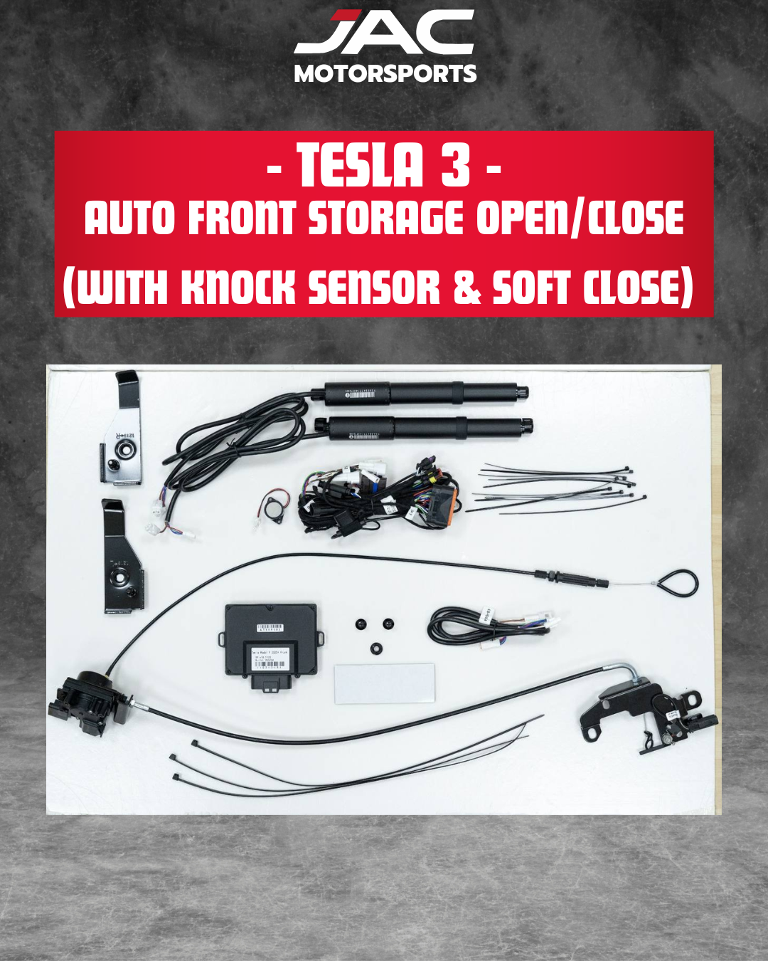 TESLA MODEL 3 AUTO FRONT FRUNK OPEN/CLOSE (WITH KNOCK SENSOR & SOFT CLOSE)