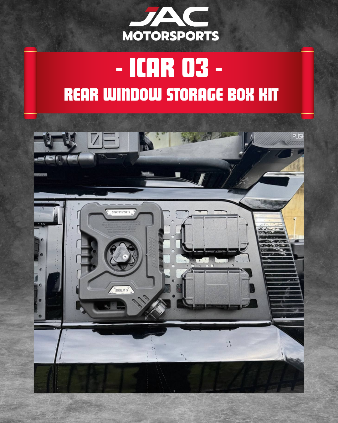 ICAR 03 REAR WINDOW STORAGE BOX KIT