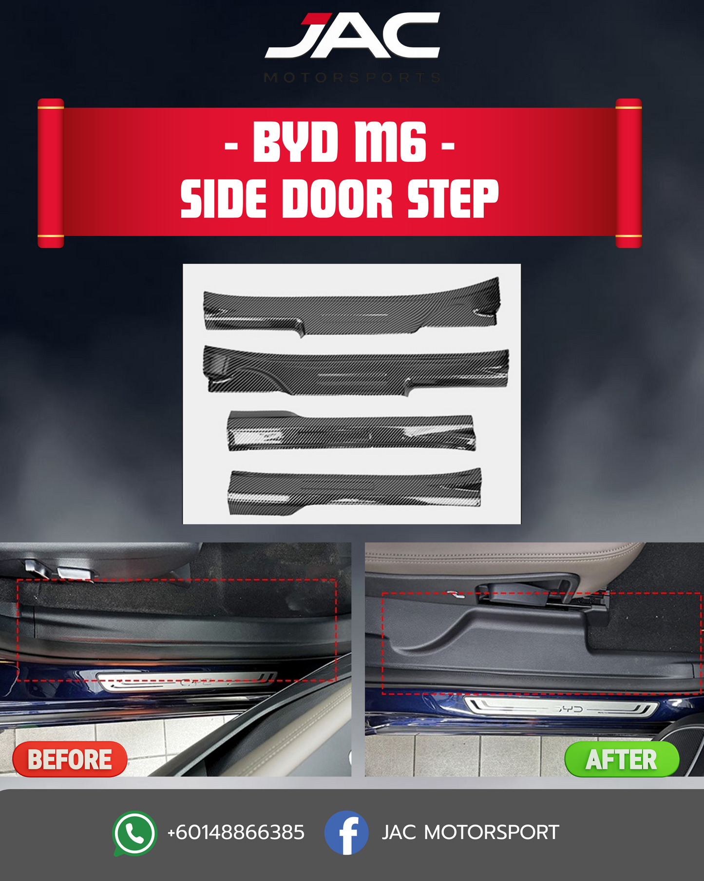 BYD M6 SIDE DOOR STEP COVER (INNER)