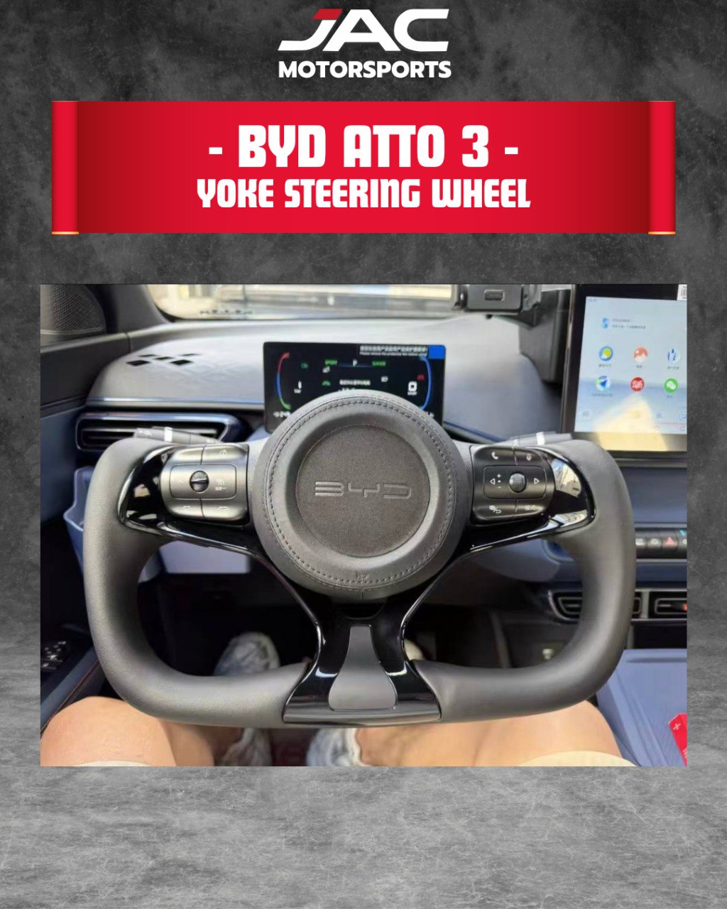 BYD ATTO 3 YOKE STEERING WHEEL