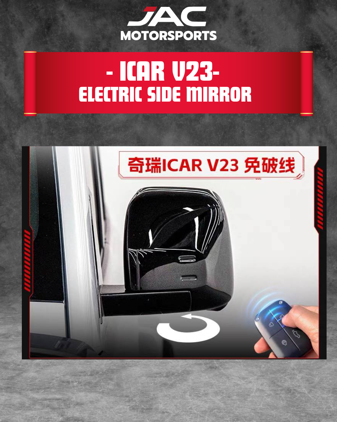ICAR V23 AUTO FOLD MIRROR
