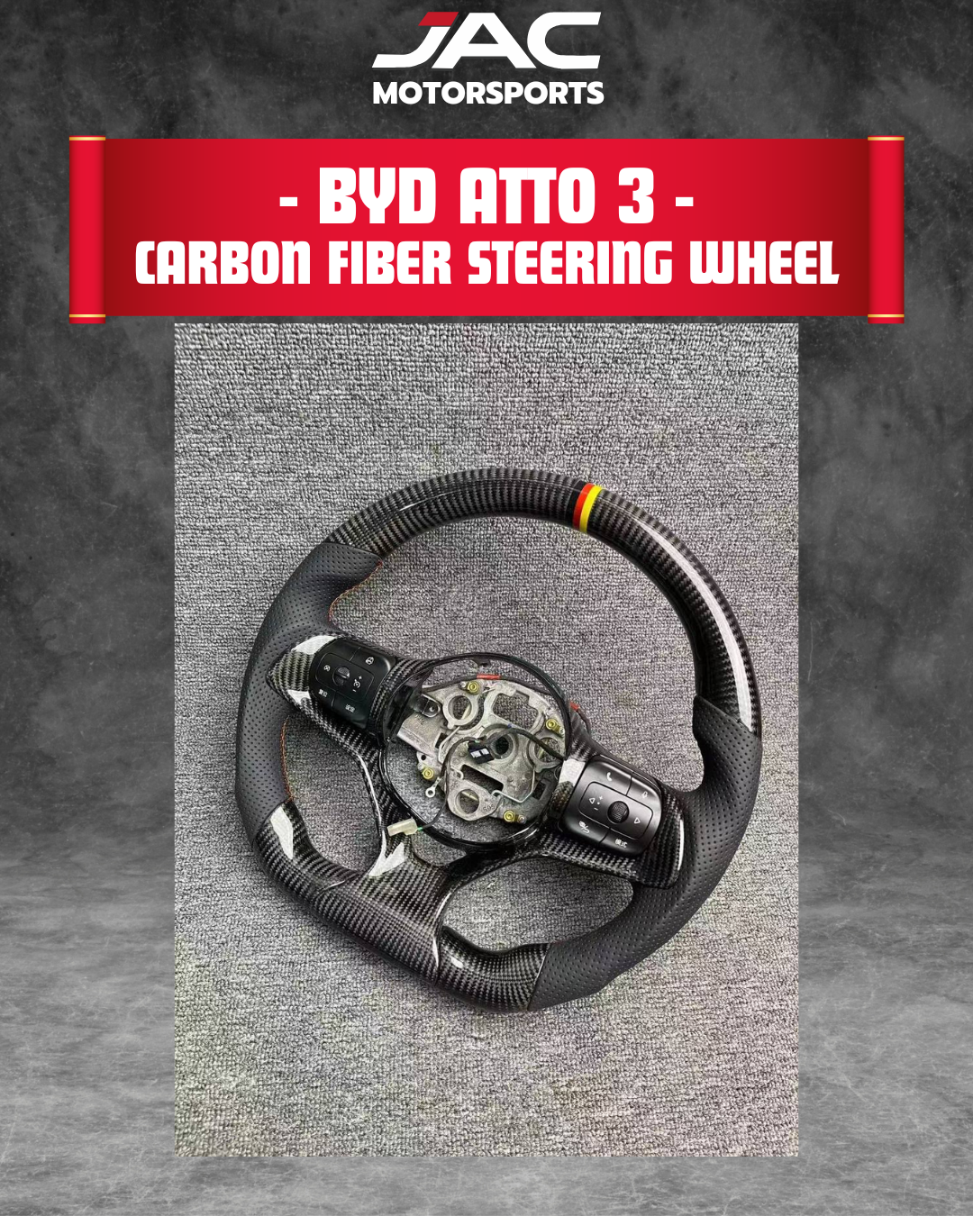 BYD ATTO 3 CARBON FIBER STEERING WHEEL