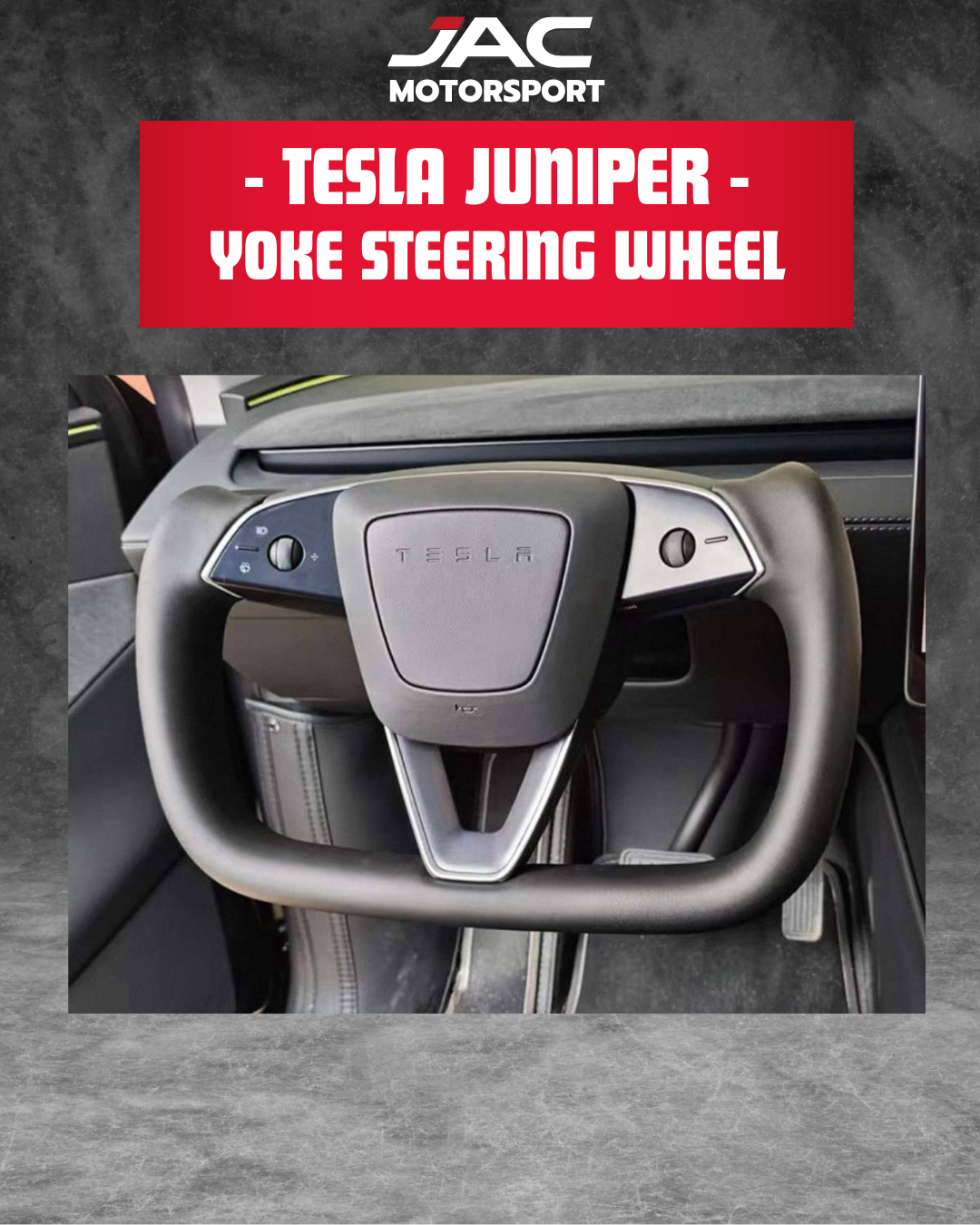 TESLA JUNIPER YOKE STEERING WHEEL