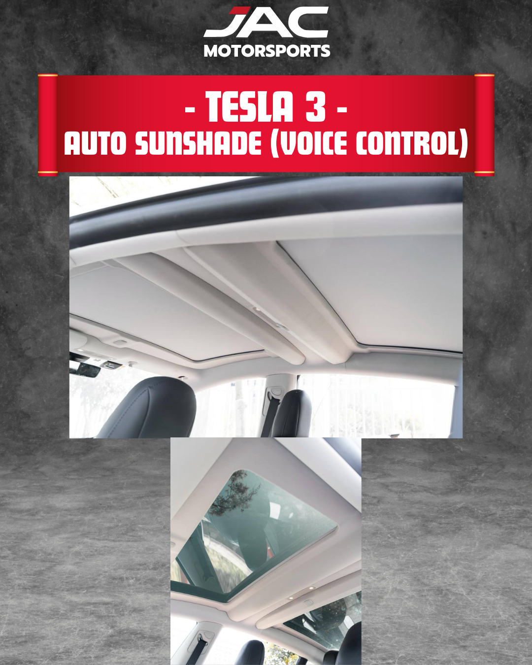 TESLA MODEL 3 AUTO SUNSHADE (VOICE CONTROL)