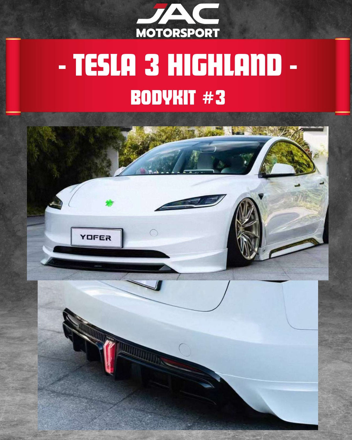 TESLA MODEL 3 2024+ BODYKIT #3 (FRONT,SIDE,REAR) YOFER full catalog page