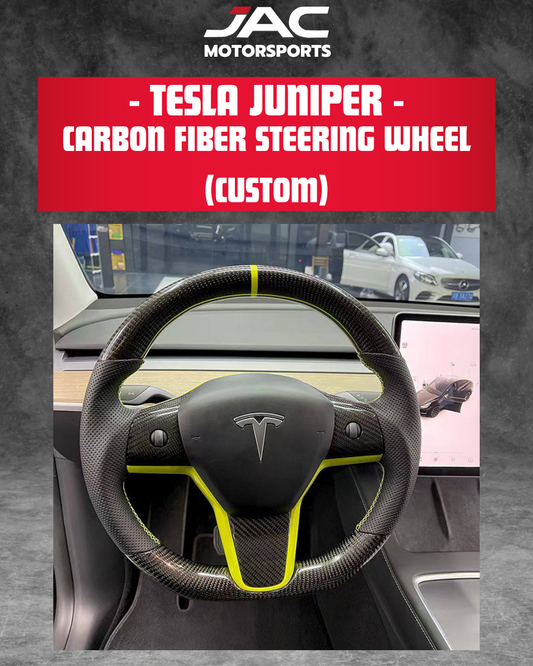 TESLA JUNIPER CARBON FIBER STEERING (CUSTOMIZABLE)