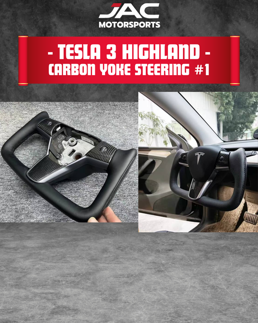 TESLA HIGHLAND YOKE CARBON STEERING (CUSTOMIZABLE)