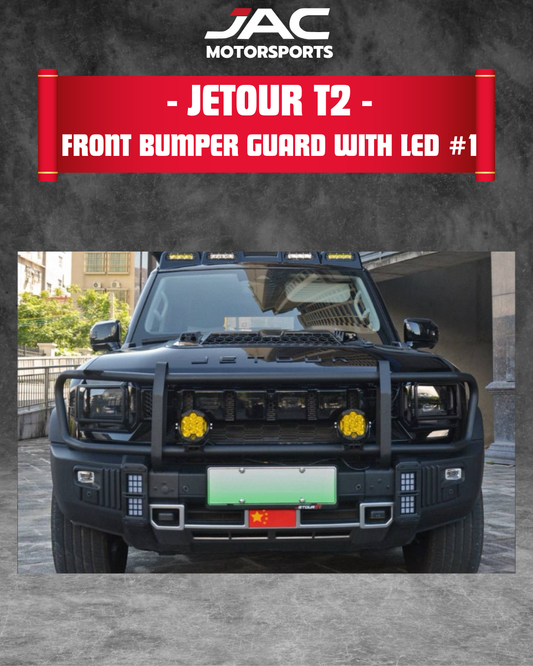 JETOUR T2 FRONT BUMPER GUARD WITH LED #1