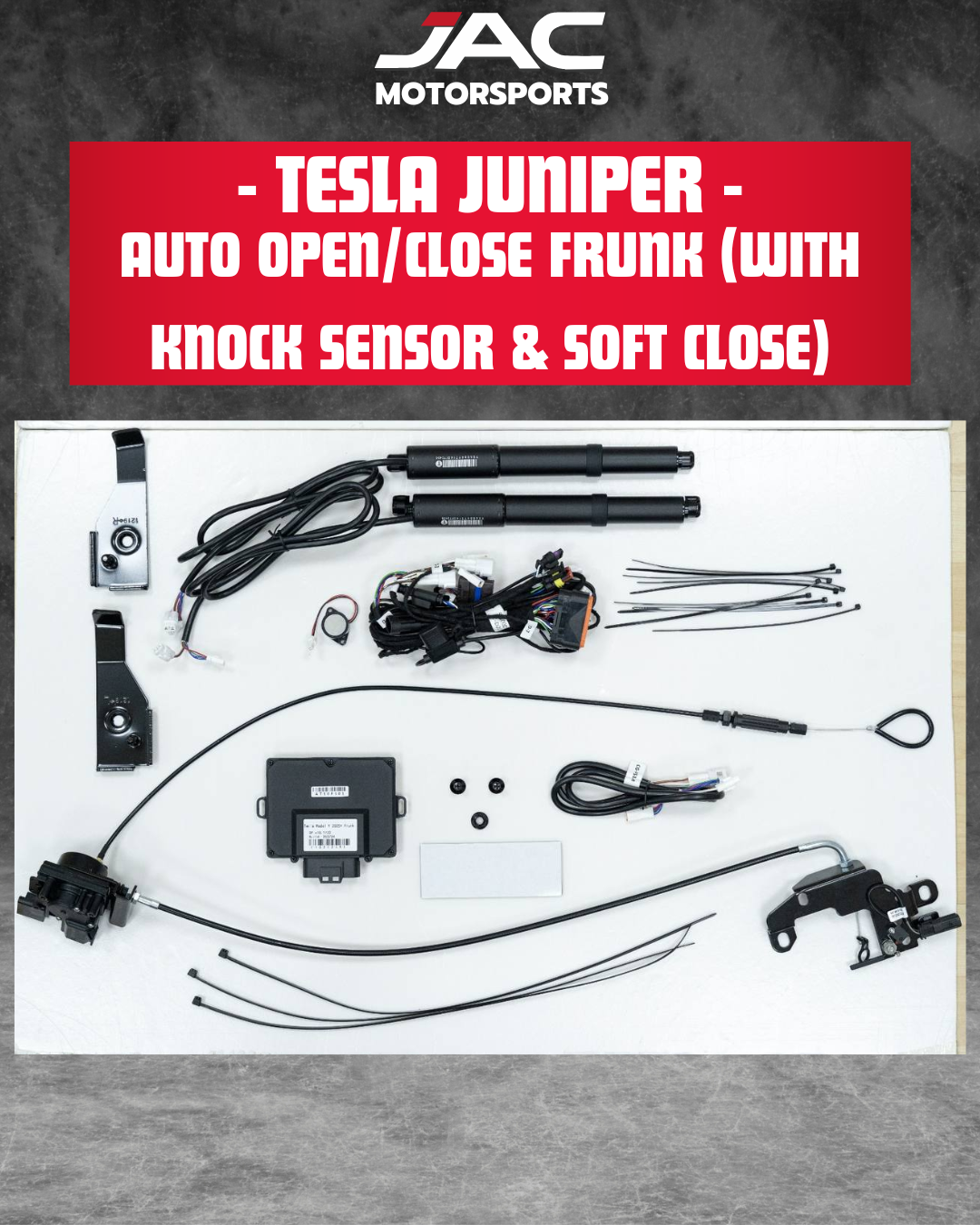 TESLA JUNIPER AUTO OPEN/CLOSE FRUNK (WITH KNOCK SENSOR & SOFT CLOSE)