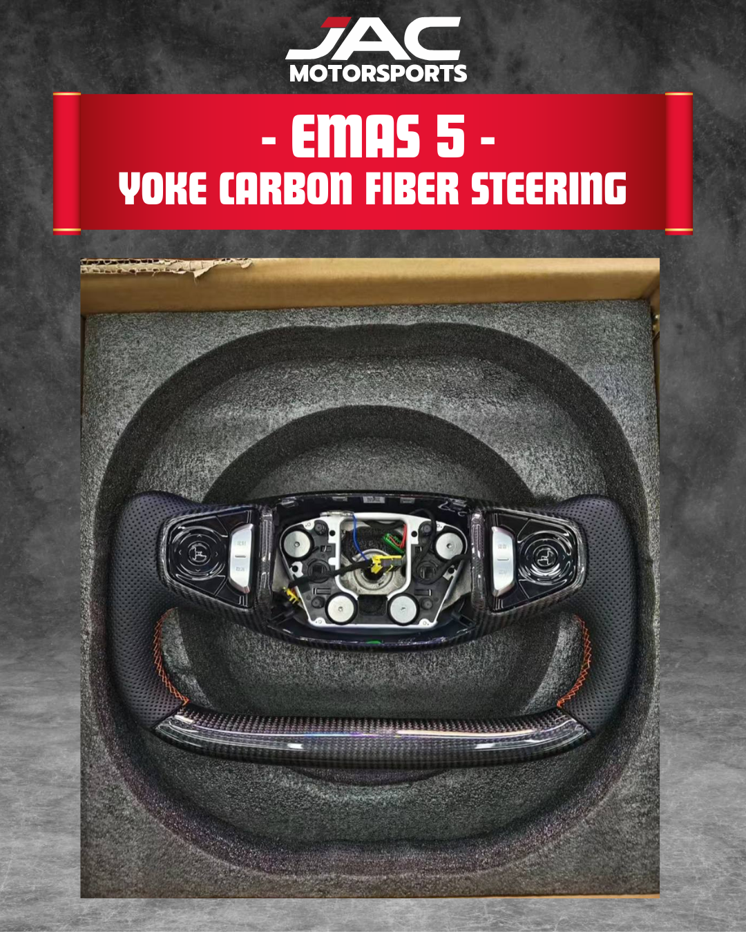 PROTON EMAS 5 YOKE CARBON/FORGED STEERING (CUSTOM DESIGN)