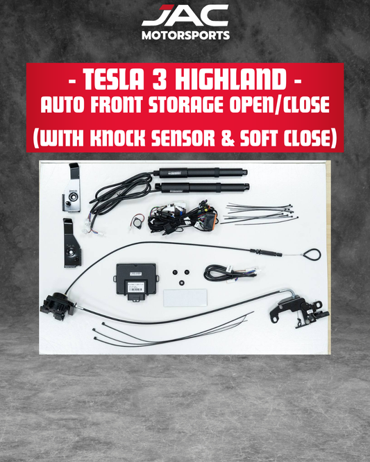 TESLA HIGHLAND AUTO FRONT FRUNK OPEN/CLOSE (WITH KNOCK SENSOR & SOFT CLOSE)