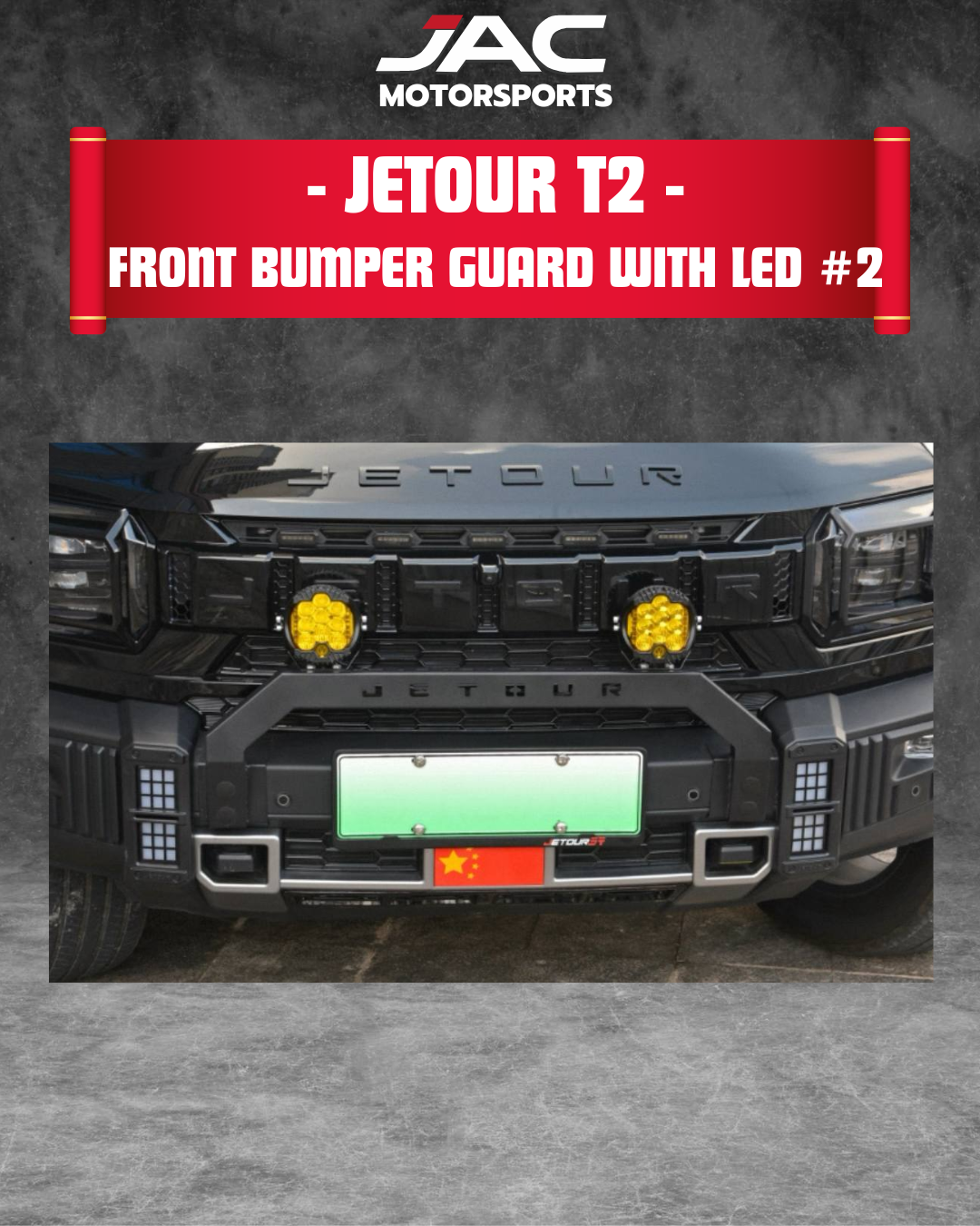 JETOUR T2 FRONT BUMPER GUARD WITH LED #2