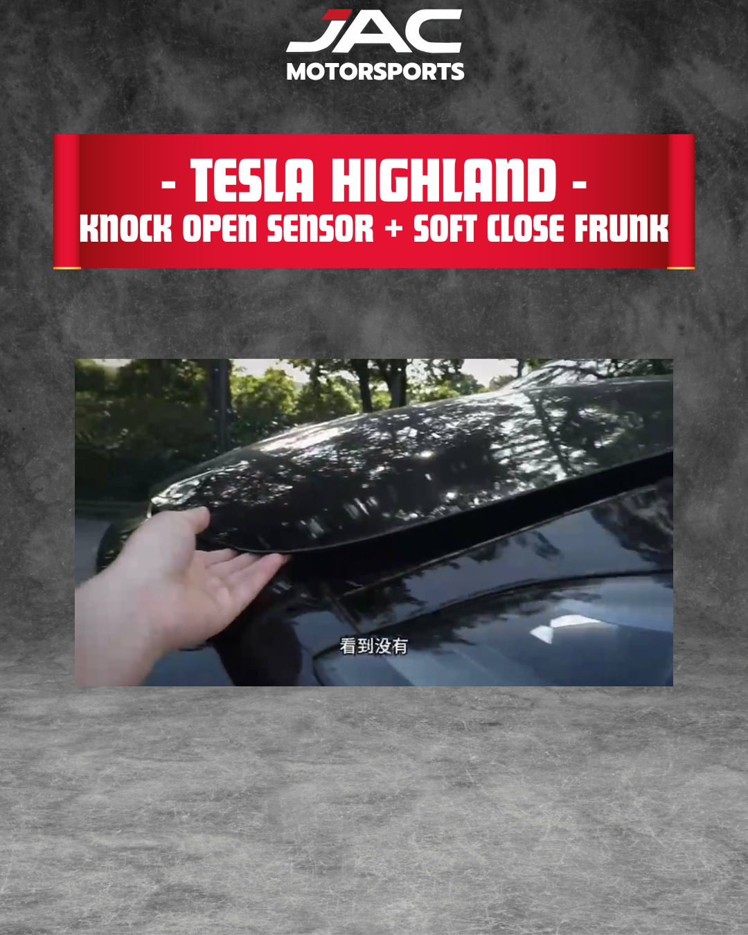 TESLA HIGHLAND FRUNK KNOCK OPEN SENSOR + SOFT CLOSE
