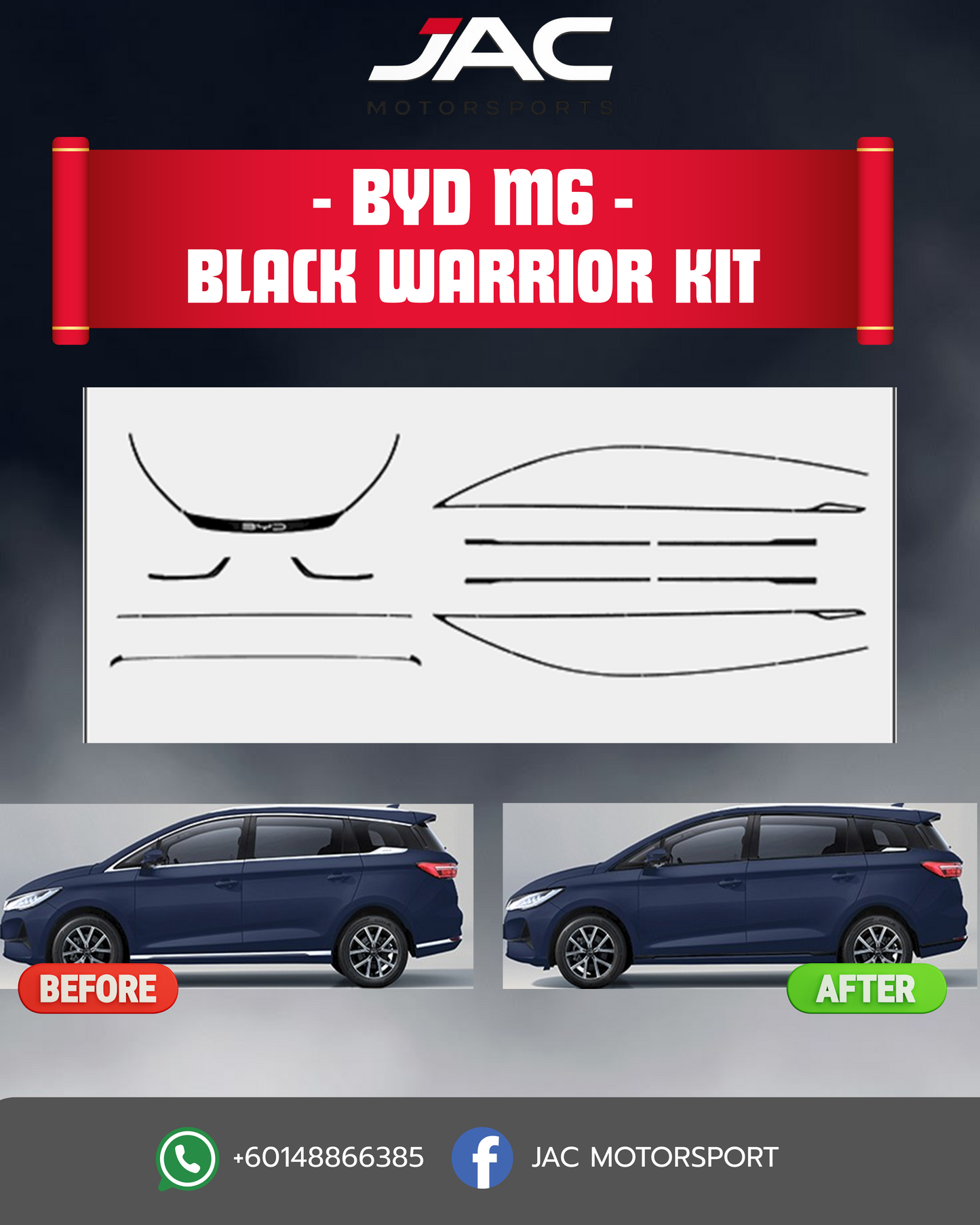 BYD M6 BLACK WARRIOR KIT