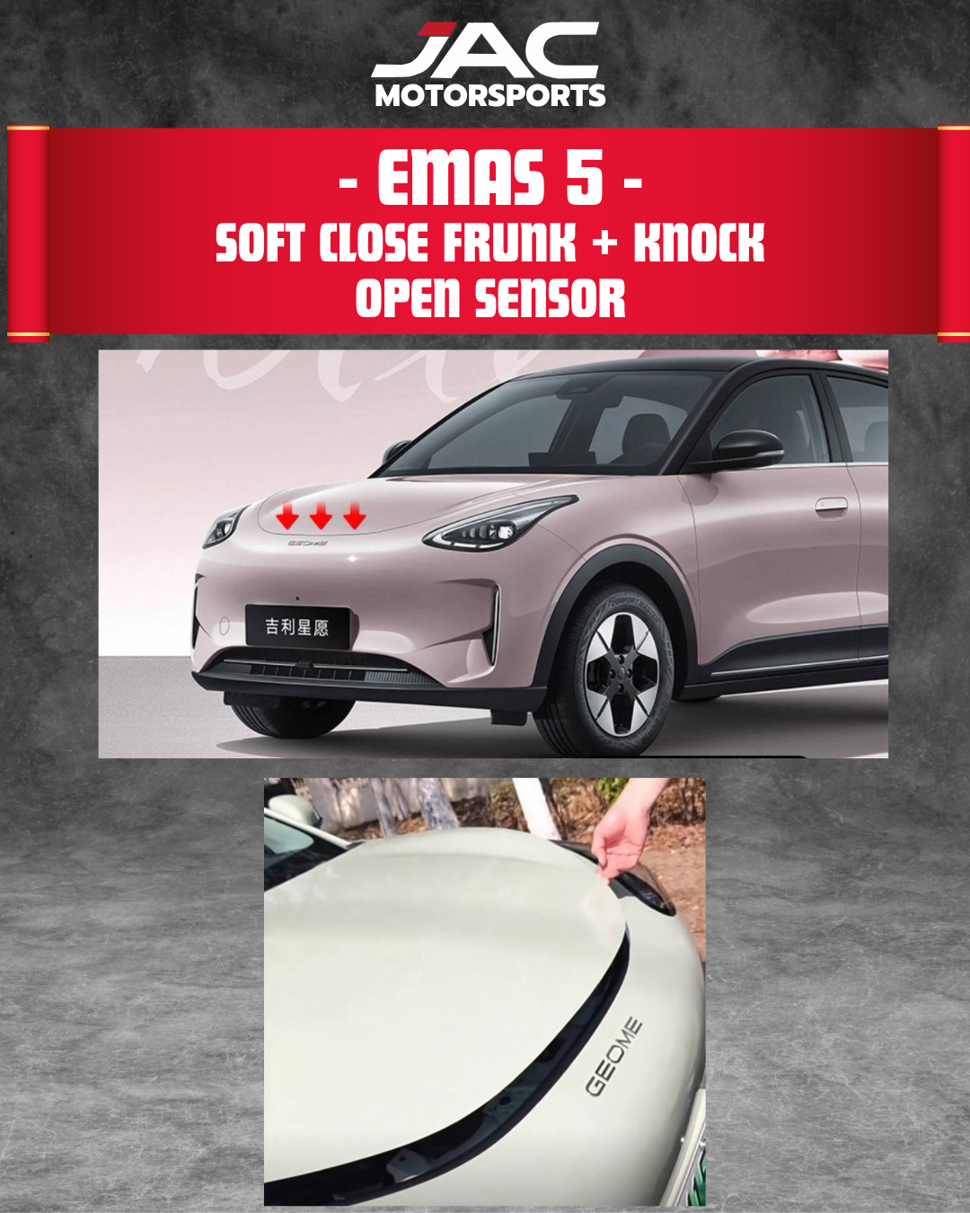 PROTON EMAS 5 SOFT CLOSE FRUNK + KNOCK OPEN SENSOR