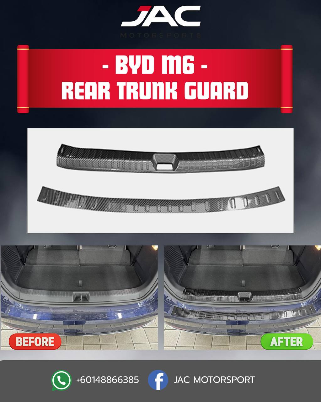 BYD M6 REAR TRUNK GUARD (INNER & OUTER)