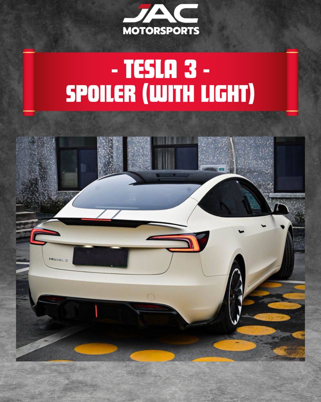 TESLA MODEL 3 SPOILER WITH LED