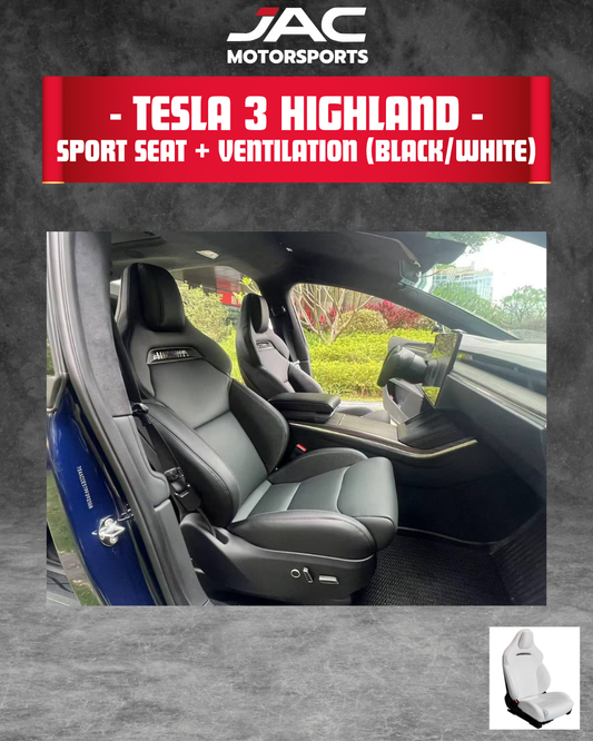 TESLA HIGHLAND SPORT BUCKET SEAT (WITH VENTILATION)