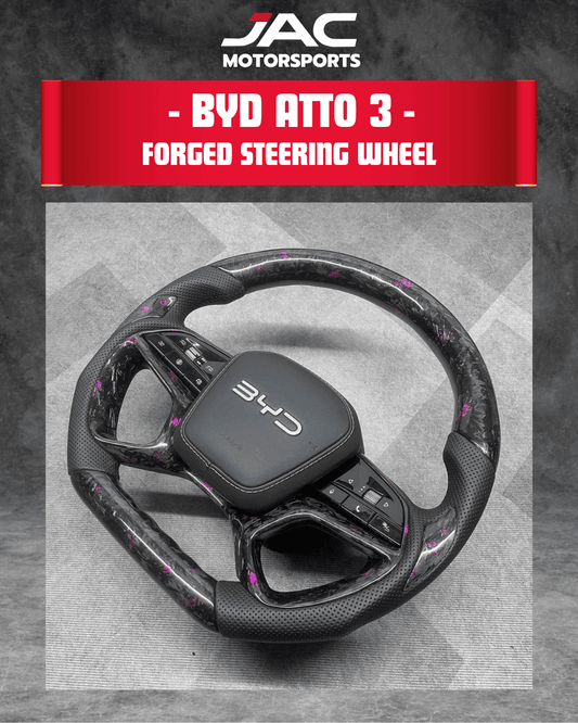 BYD ATTO 3 PREMIUM FORGED CARBON STEERING (CUSTOM DESIGN)