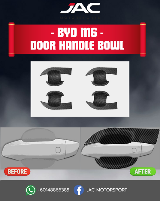 BYD M6 DOOR HANDLE COVER BOWL CARBON FIBER