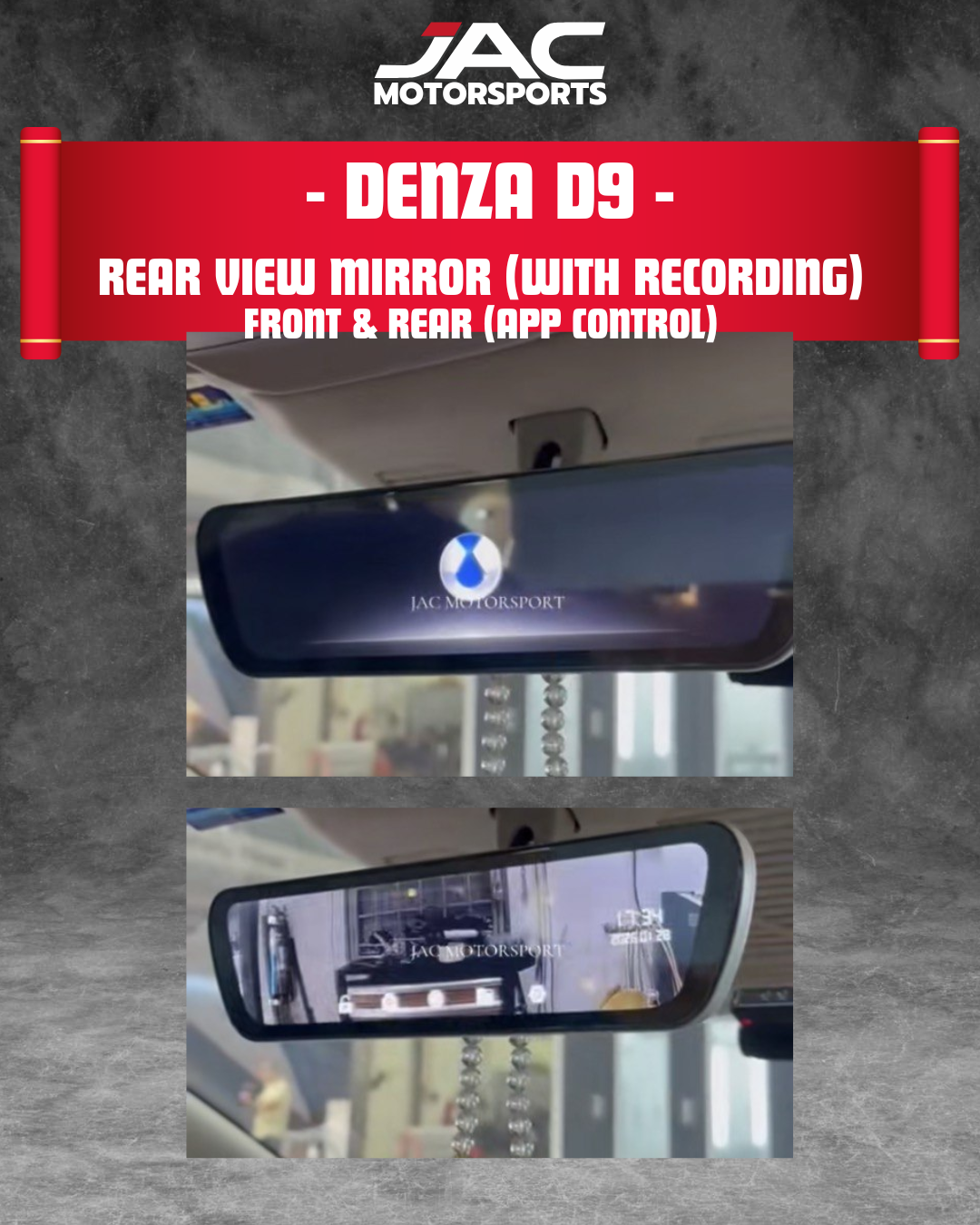 DENZA D9 REAR VIEW MIRROR (WITH RECORDING)