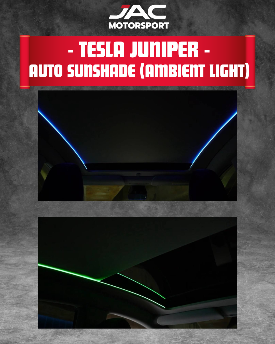 TESLA JUNIPER AUTO SUNSHADE (W RGB LED)
