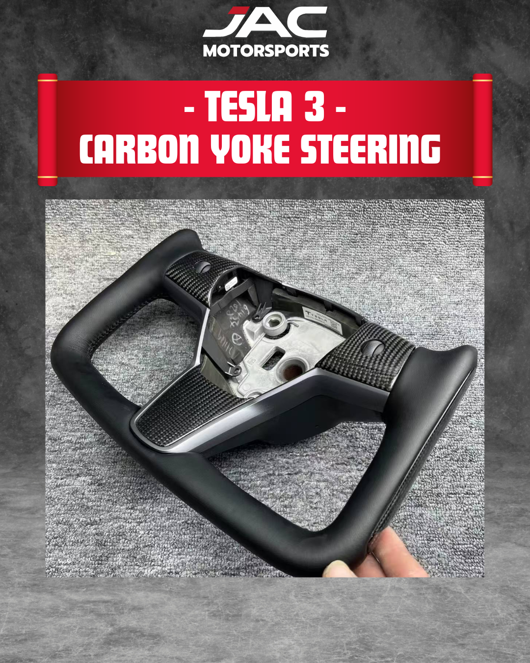 TESLA CARBON FIBER YOKE CARBON STEERING