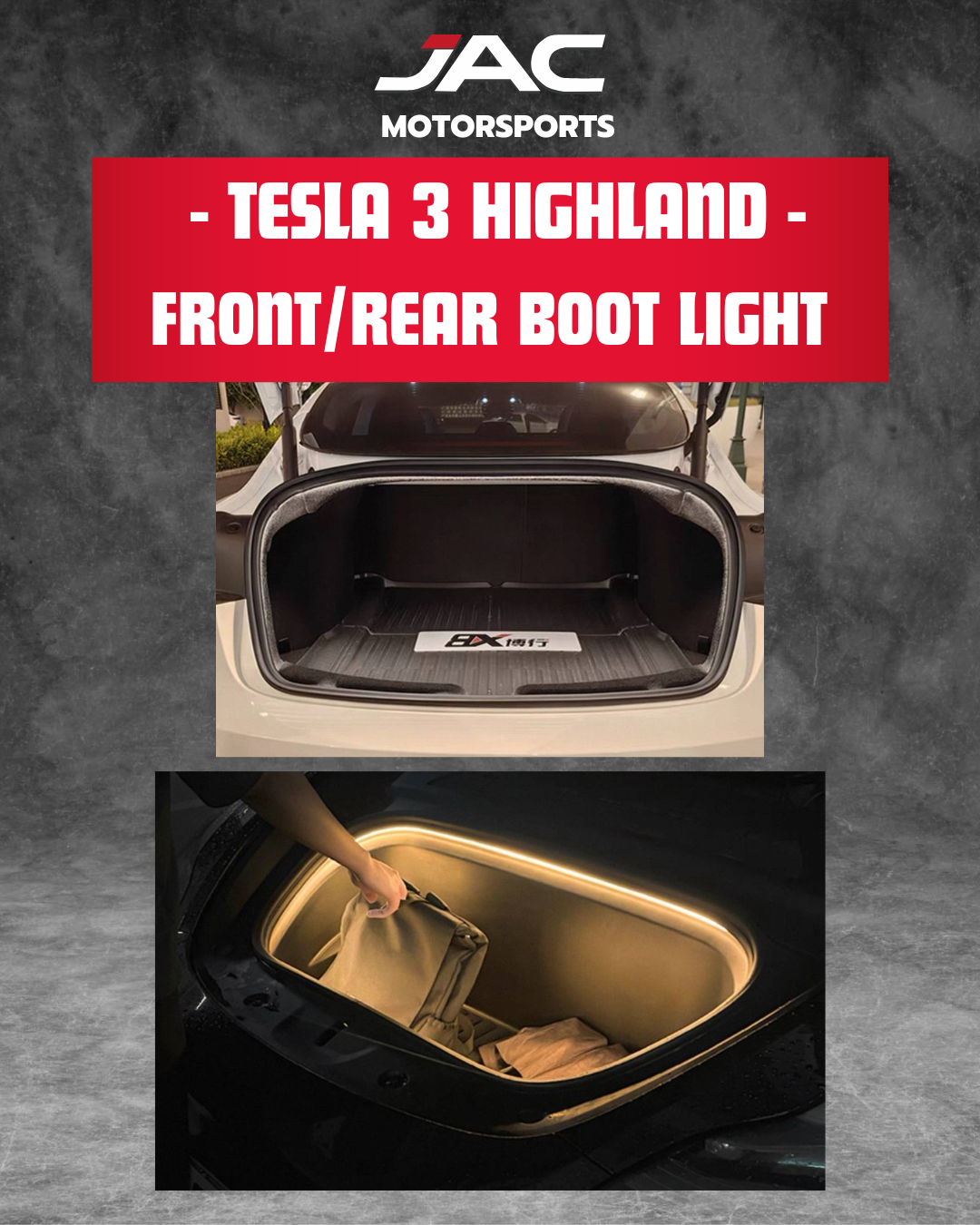 TESLA 3 HIGHLAND REAR/FRONT BOOT LED