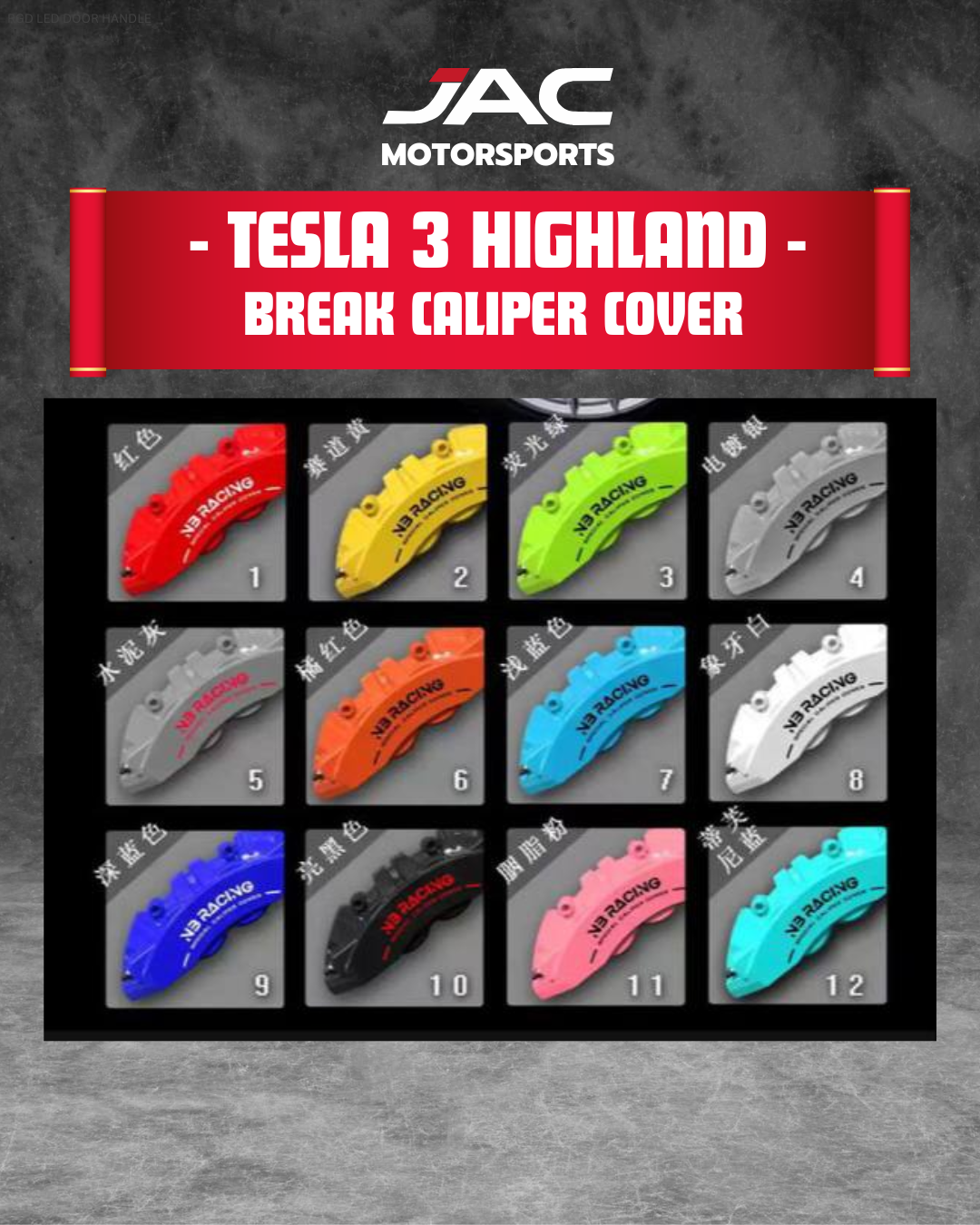 TESLA 3 HIGHLAND BRAKE CALIPER COVER