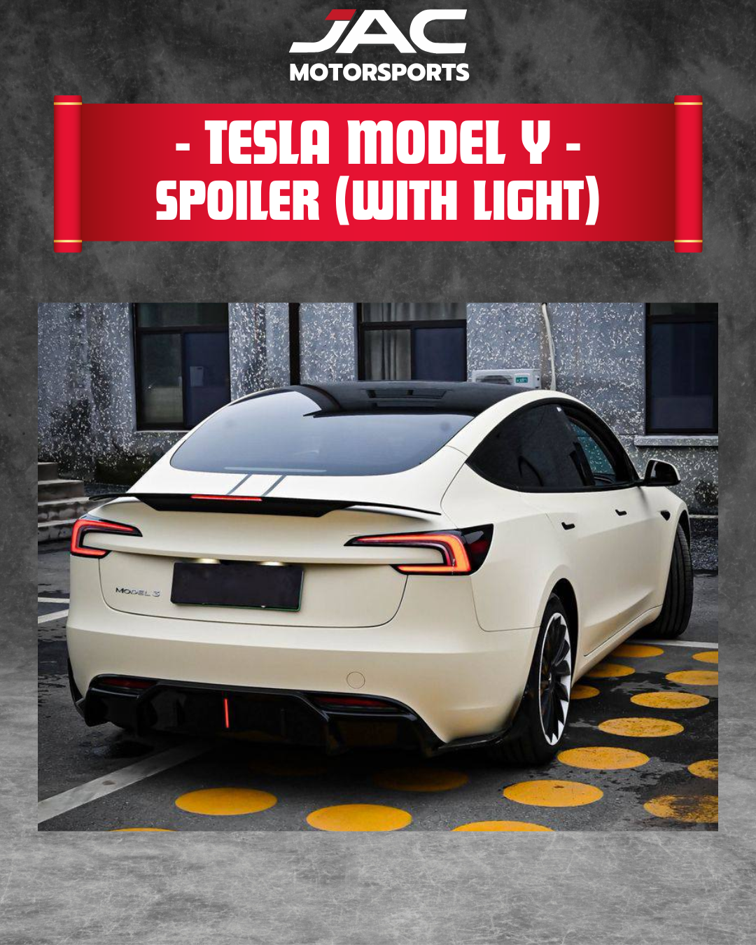 TESLA MODEL Y SPOILER WITH LED – JAC MOTORSPORT
