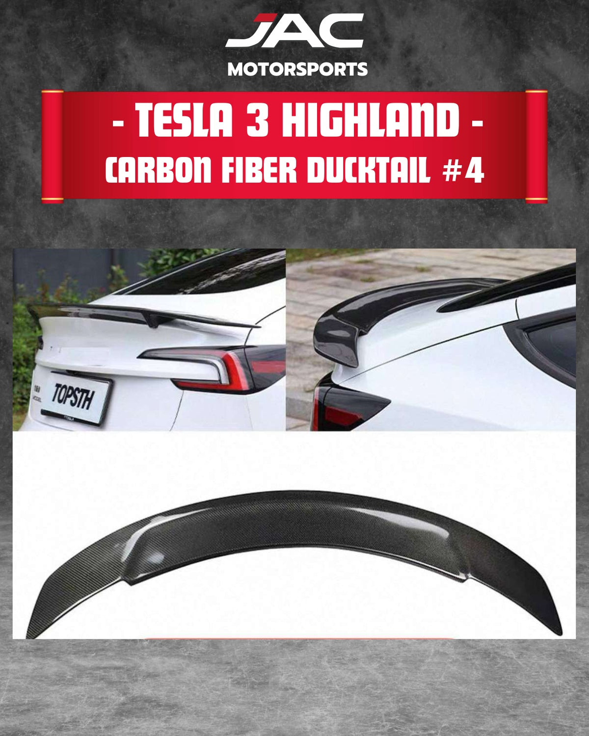 TESLA MODEL 3 2024+ CF DUCKTAIL #4 full catalog page