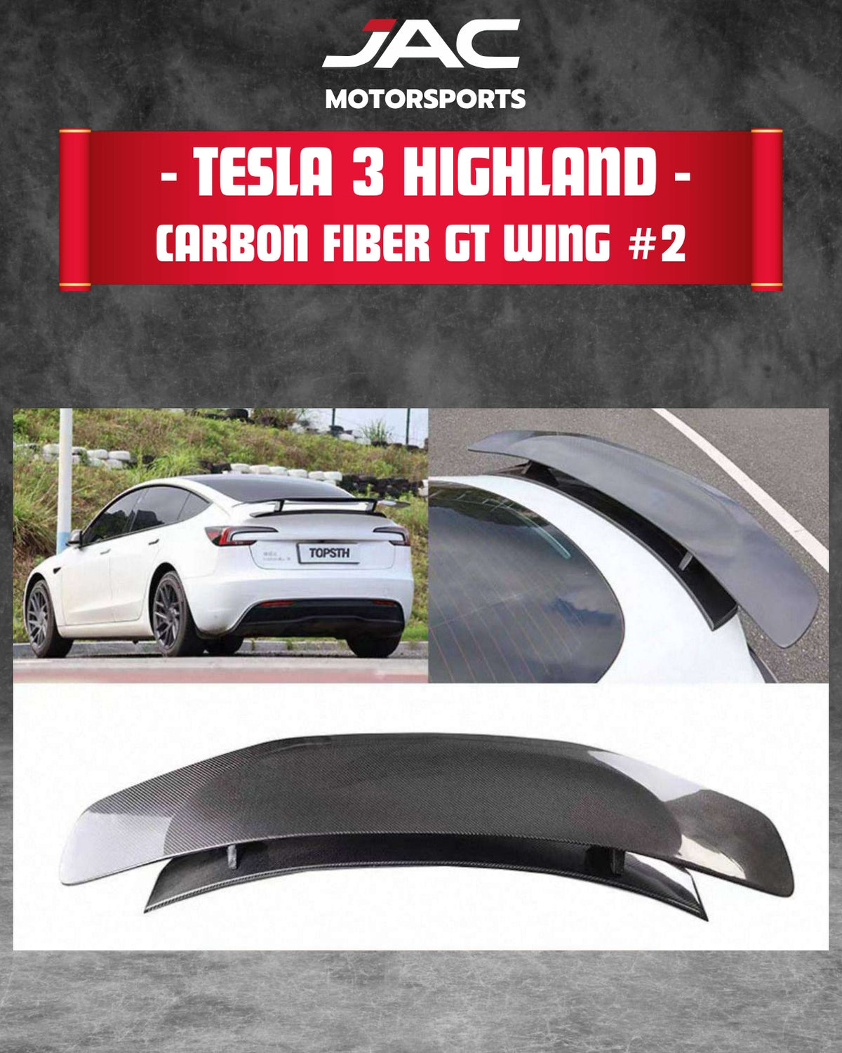 TESLA MODEL 3 2024+ CF GT WING #2 full catalog page