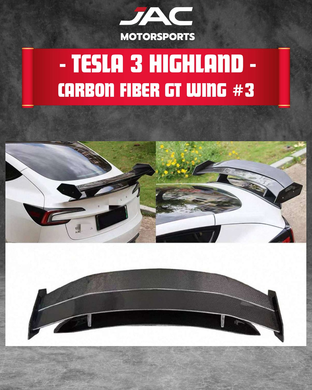 TESLA MODEL 3 2024+ CF GT WING #3 full catalog page