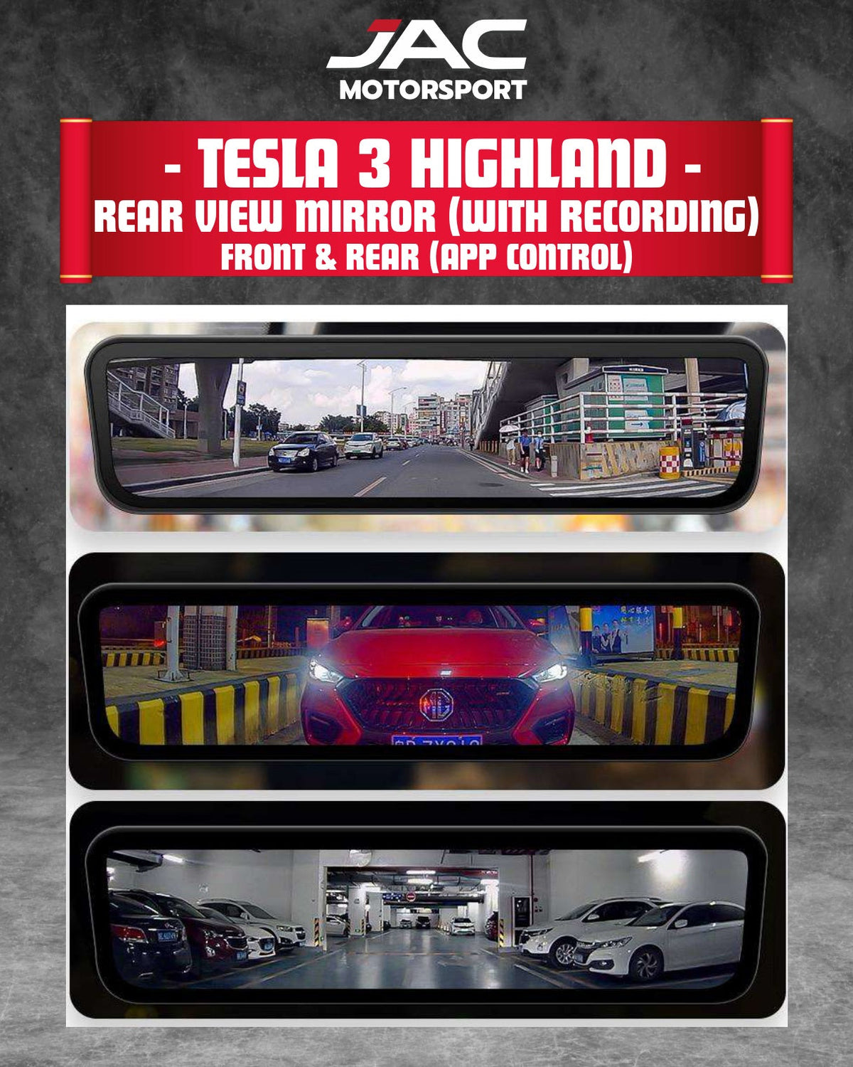 TESLA MODEL 3 2024+ REAR VIEW MIRROR W RECORDING (DUO CAM) full catalog page