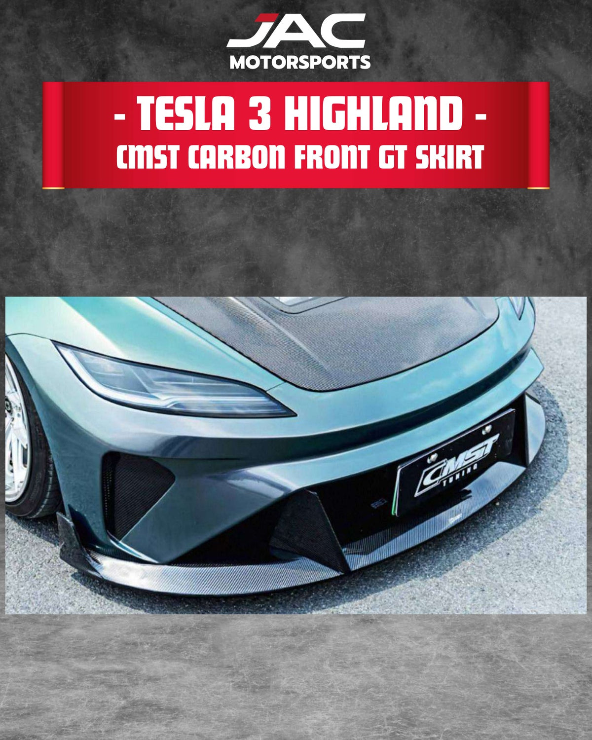 TESLA MODEL 3 2024+ CMST FRONT GT SKIRT full catalog page