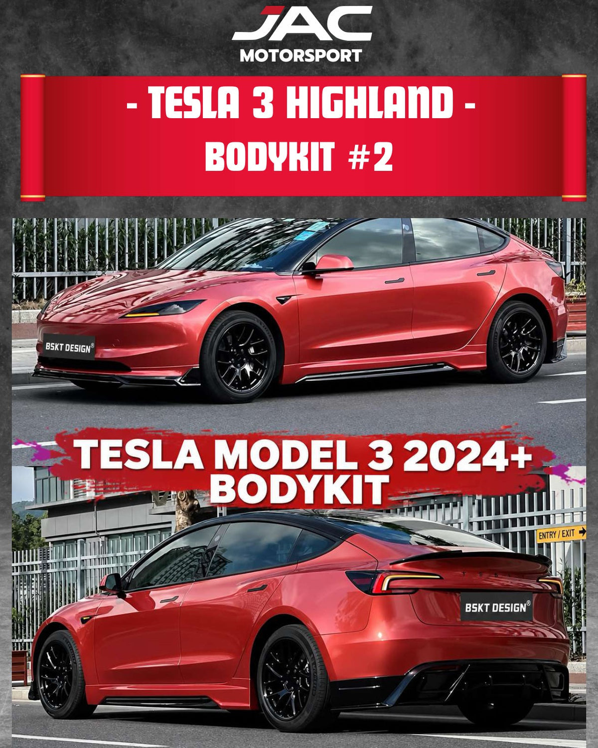 TESLA MODEL 3 2024+ BODYKIT #2 (FRONT,SIDE,REAR,SPOILER) BSKT full catalog page